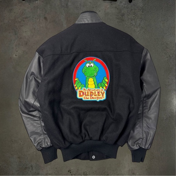 Other - Vintage The Adventures of Dudley The Dragon Kids TV Show Leather Varsity Jacket
